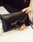 Soft Leather Multi-Pocket Clutch Handbag
