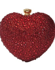 Chic Rhinestone Heart Clutch