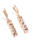 Rose Gold Hollow Round Statement Earrings — alternate product view 3