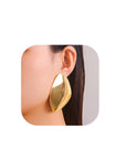 Oversized Gold-Tone Statement Earrings — alternate product view 2