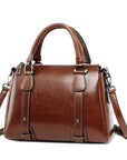 Genuine Leather Structured Handbag – Everyday Power Tote