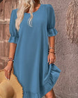 Summer Fashion Ruffle Short-Sleeve Dress