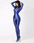 Glossy Elastic One-Piece  Jumpsuit
