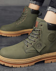 High Top Boots Men's Leather Shoes